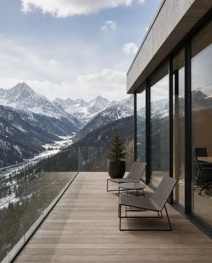 minimalist office space — deck (alpine)