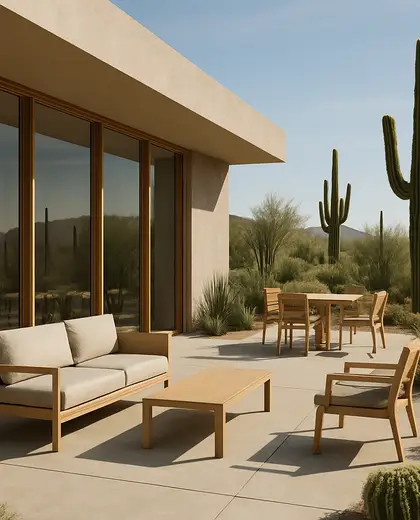 minimalist office space — patio (desert)