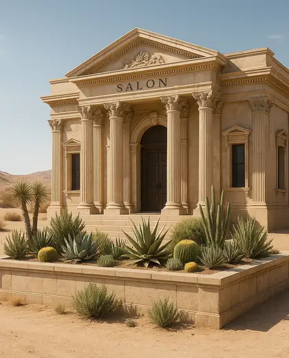neoclassical salon — raised garden bed (desert)