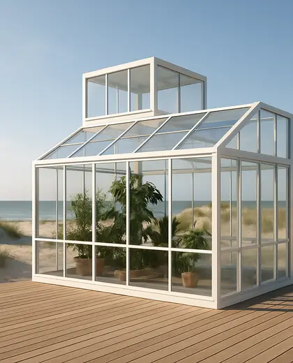 bauhaus greenhouse — deck (beach)