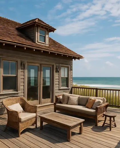 eclectic house — deck (beach)
