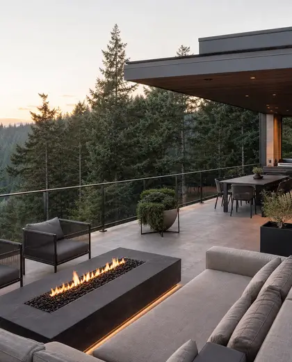 modern penthouse — patio (forest)
