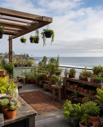 eclectic rooftop garden — nursery (ocean)