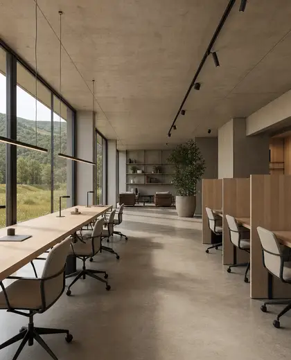 minimalist condo — coworking space (rural)