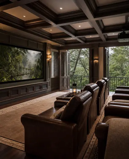 colonial penthouse — home cinema (forest)
