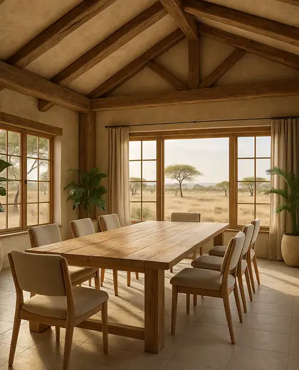 sustainable farmhouse — meeting room (savanna)