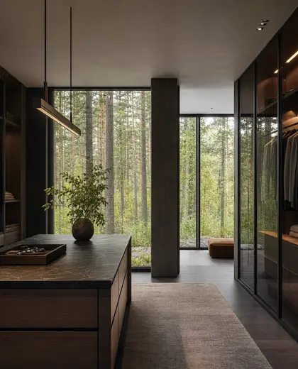 contemporary store — dressing room (forest)