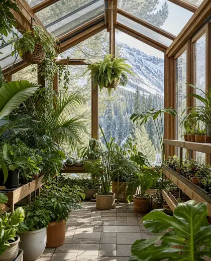 tropical indoor garden — nursery (alpine)