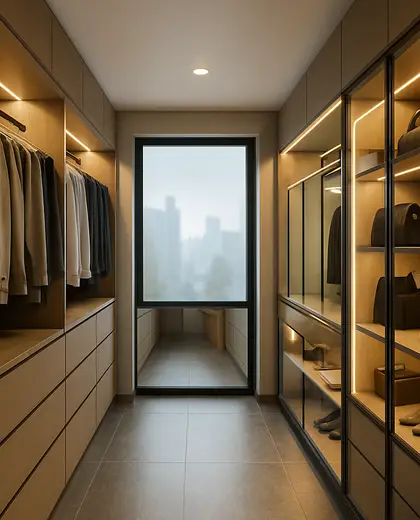 contemporary house — walk in closet (urban)