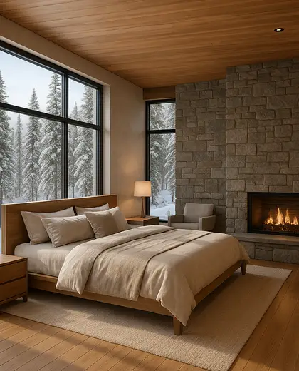 modern home — master bedroom (alpine)