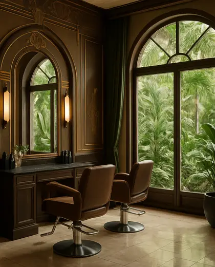 art deco salon — room (tropical)