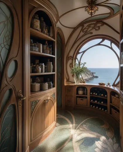 art nouveau home — storage room (ocean)