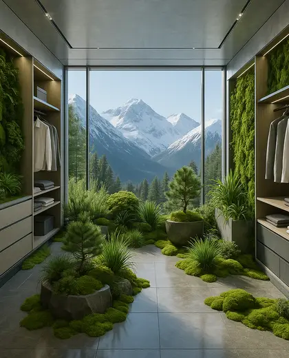 futuristic indoor garden — walk in closet (alpine)