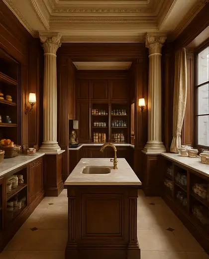 neoclassical hotel — pantry (urban)
