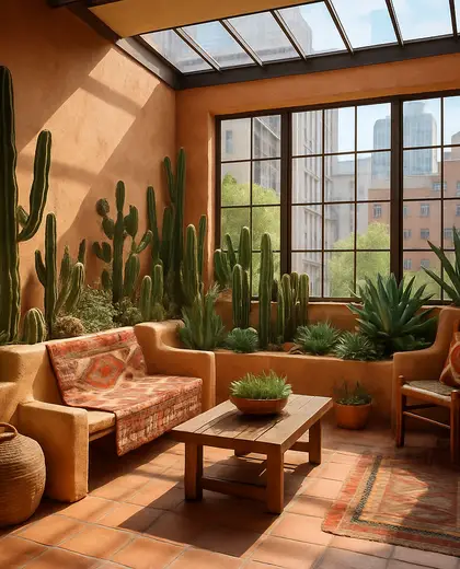southwestern indoor garden — patio (urban)