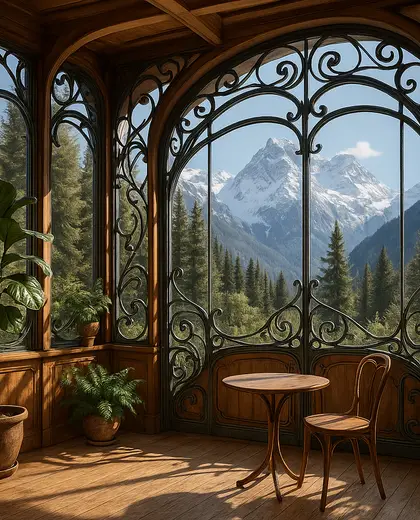 art nouveau home — sunroom (alpine)