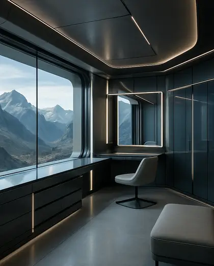 futuristic casino — dressing room (mountain)