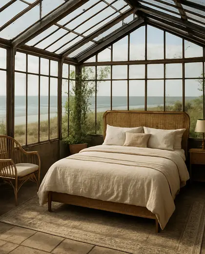 vintage greenhouse — master bedroom (coastal)