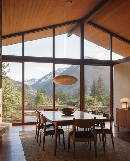 mid-century modern theater — dining room (mountain)