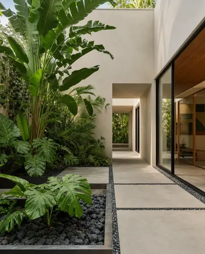 bauhaus indoor garden — backyard (tropical)