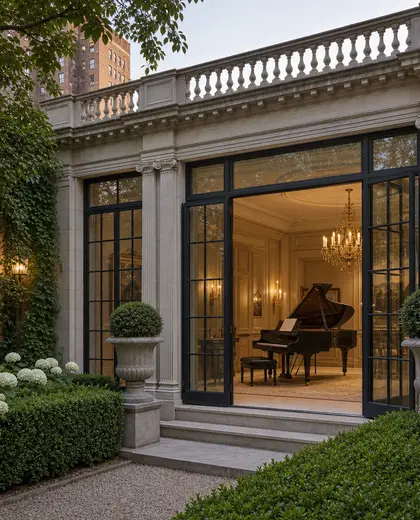 neoclassical garden — music room (urban)