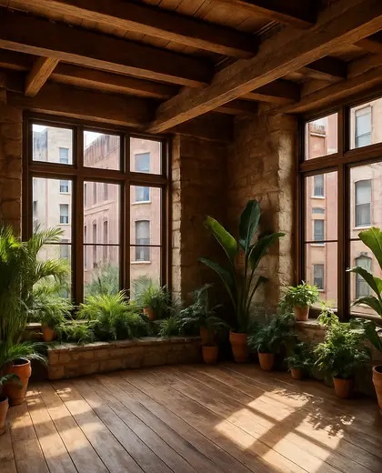 rustic house — atrium (urban)