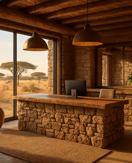 rustic office space — reception (savanna)