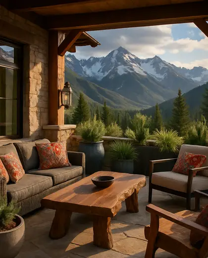 eclectic condo — patio (mountain)