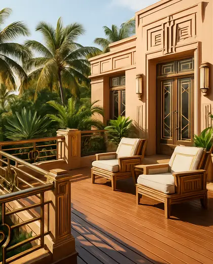 art deco house — deck (tropical)