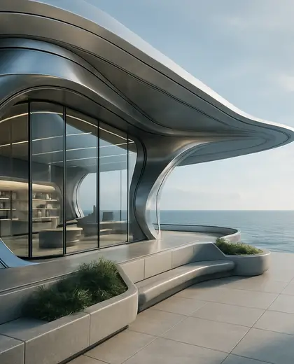 futuristic store — terrace (ocean)