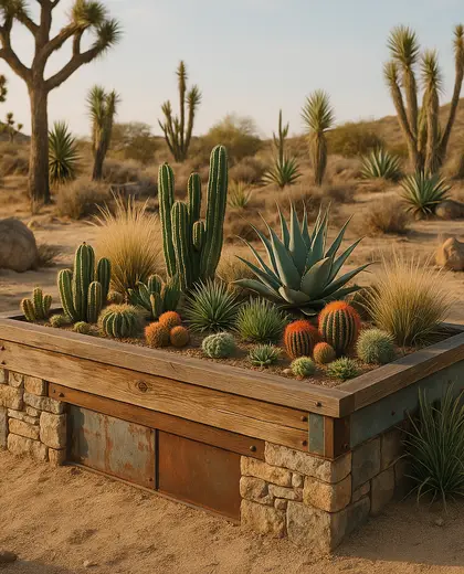 eclectic building — raised garden bed (desert)
