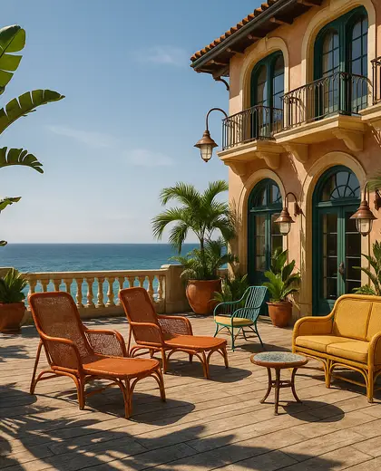 eclectic hotel — deck (coastal)