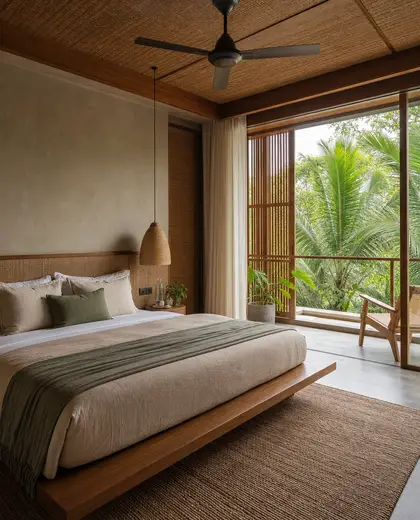 sustainable apartment — bedroom (tropical)