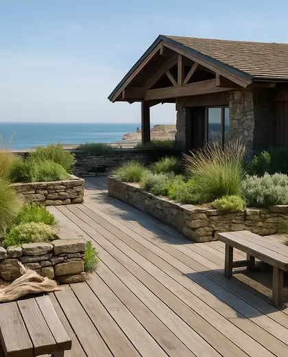 rustic rooftop garden — conference hall (coastal)