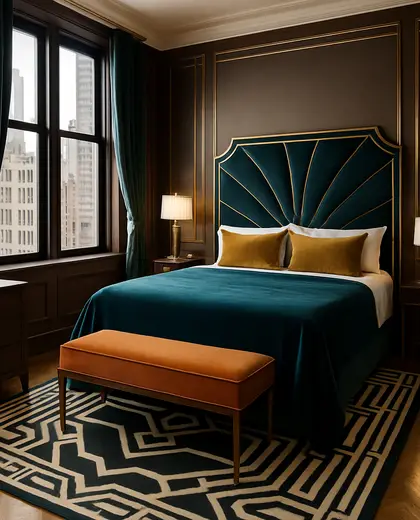 art deco house — bedroom (urban)