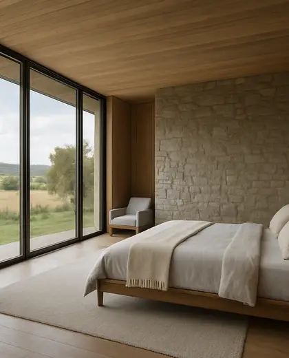contemporary house — bedroom (rural)