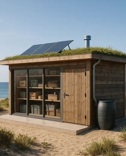 sustainable building — storage room (ocean)