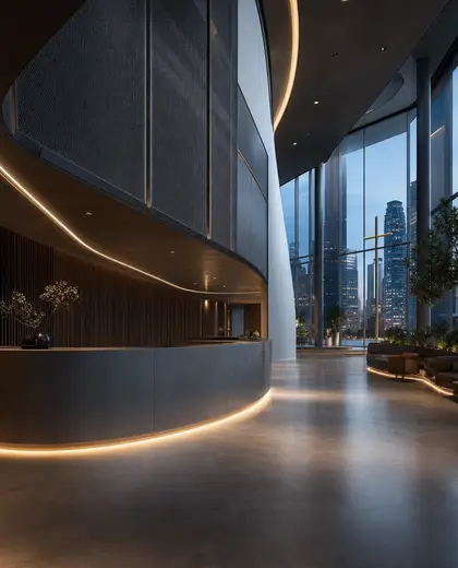 futuristic church — reception (urban)