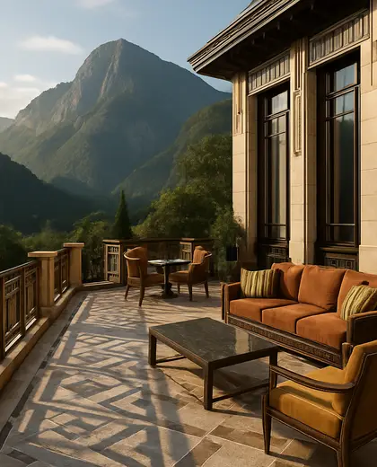 art deco apartment — terrace (mountain)
