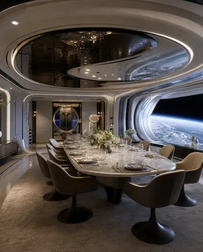 futuristic house — formal dining room (space)
