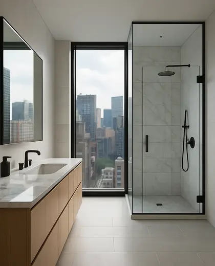 modern house — bathroom (urban)