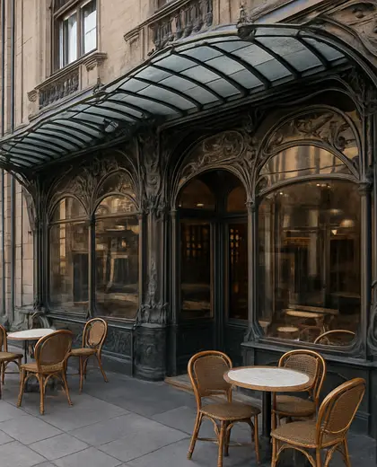 art nouveau store — terrace (urban)