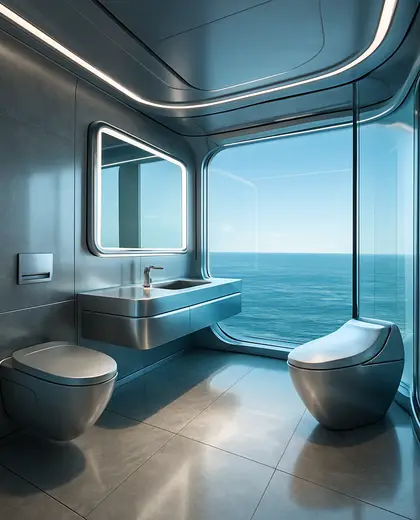 futuristic building — rest room (ocean)
