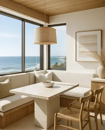 modern penthouse — breakfast nook (coastal)