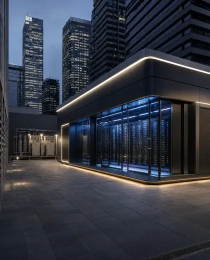 futuristic yard — server room (urban)