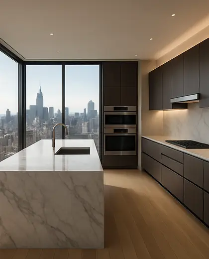 modern penthouse — kitchen (urban)