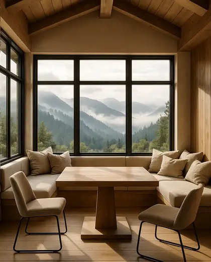modern farmhouse — breakfast nook (mountain)