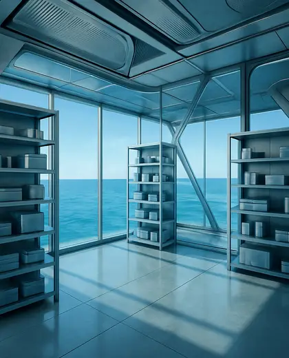 futuristic store — room (ocean)
