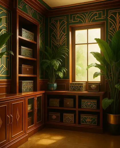 art deco house — storage room (tropical)