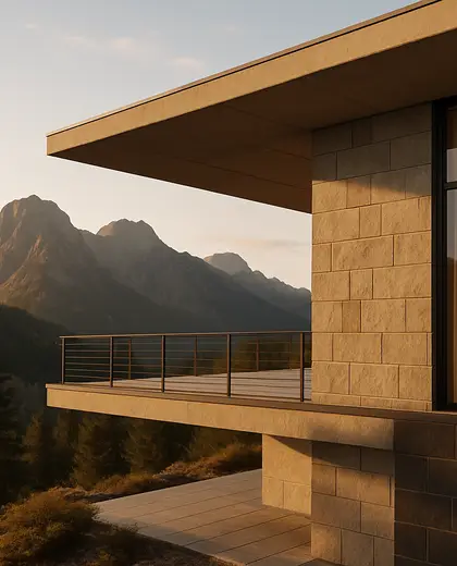 modern hotel — edging (mountain)